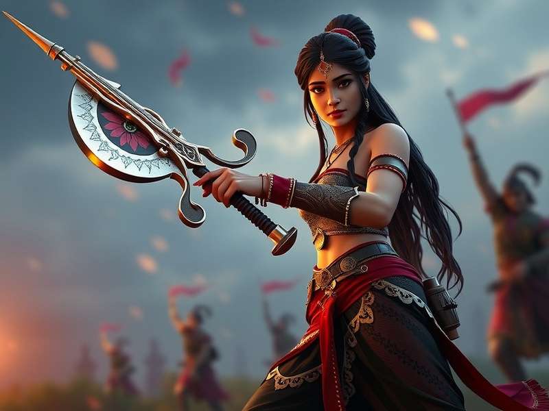 Warrioress Mace Champion Indian festival event